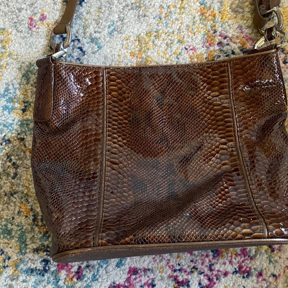Brighton Faux Snake Skin Shoulder Bag